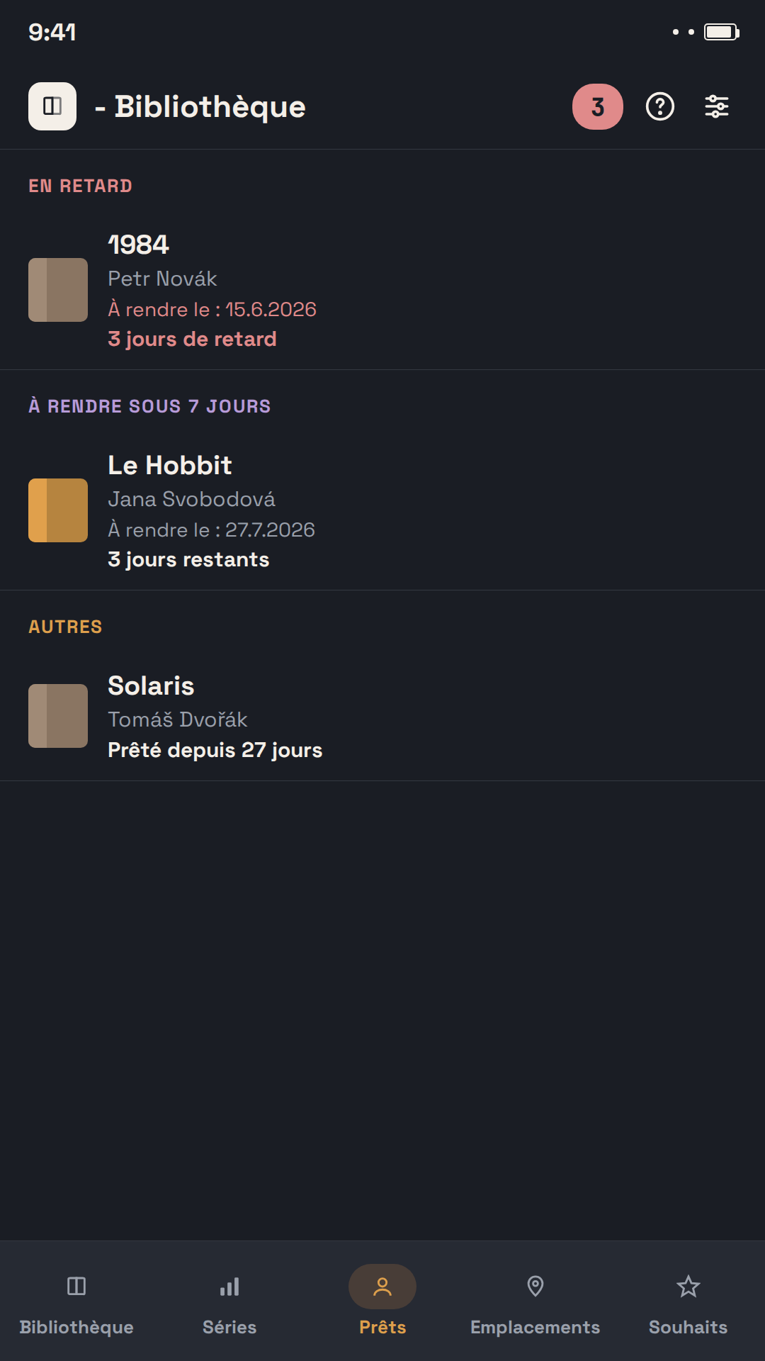 Livres prêtés