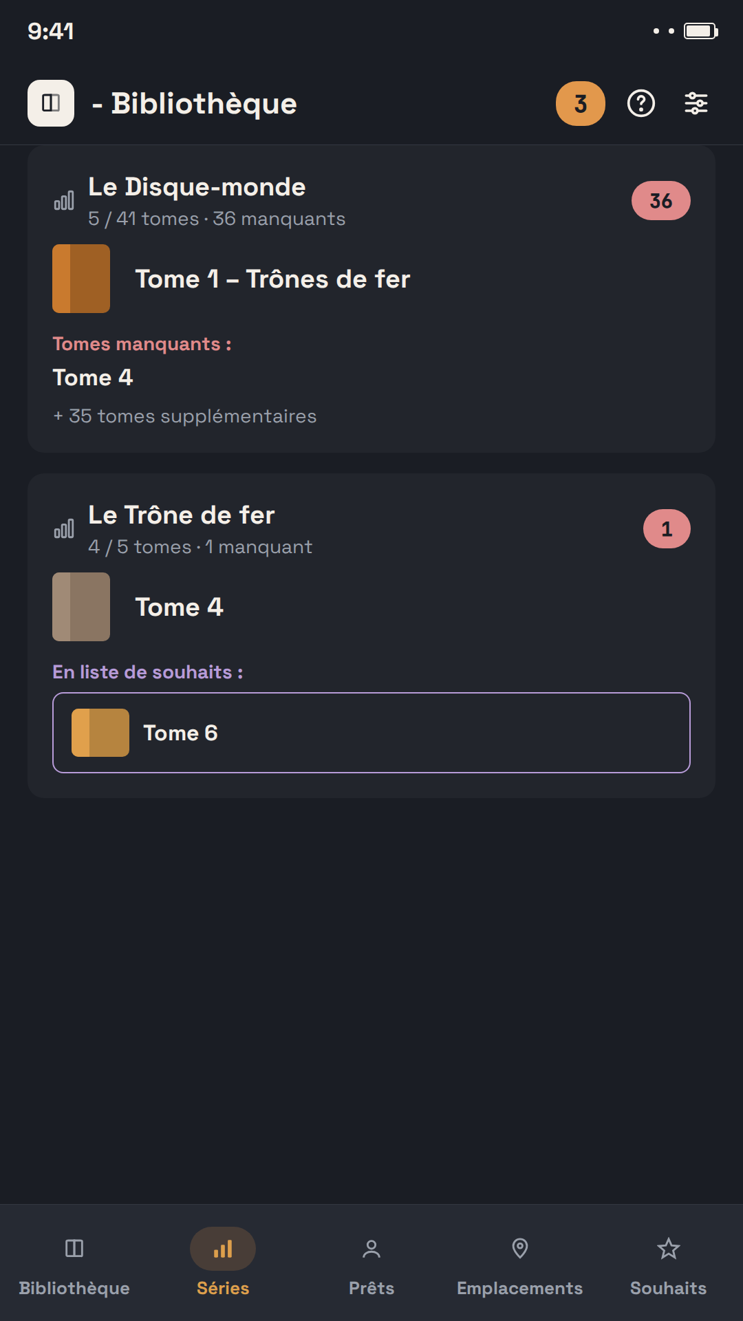 Séries de livres