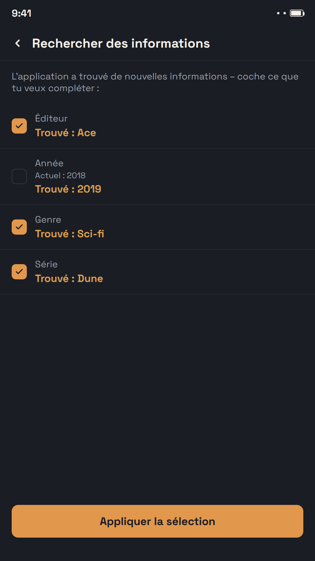 Trouver les détails d'un livre
